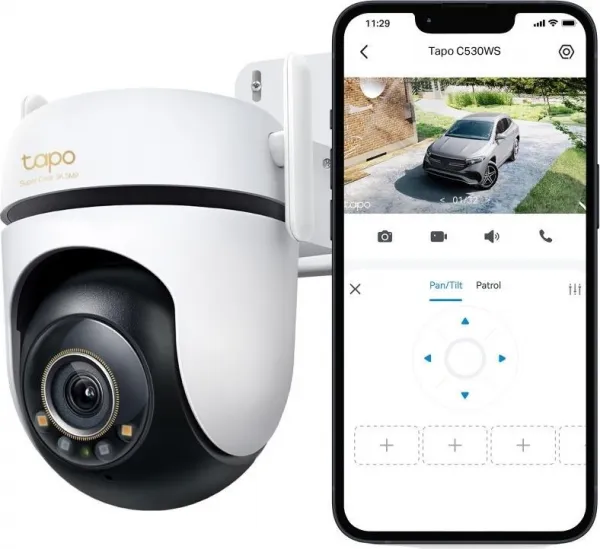 TP-Link Tapo C530WS venkovní-outdoor kamera (5MP, 3K 1620p, WiFi, IR 30m, microSD card)
