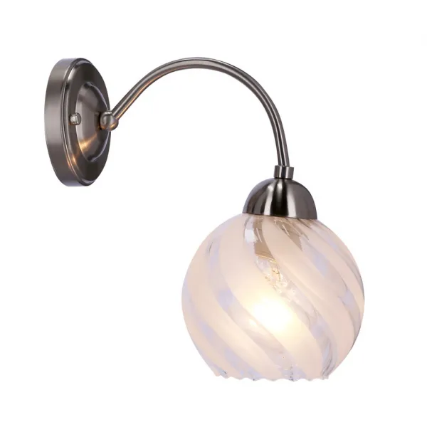 Nástenná lampa Baida, saténové nástenné svietidlo, matné priehľadné tienidlo