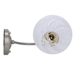 Nástenná lampa Baida, saténové nástenné svietidlo, matné priehľadné tienidlo