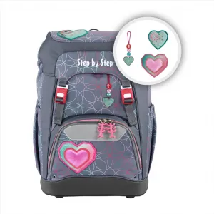 Školský batoh Step by Step GRADE Glitter Heart Hazle