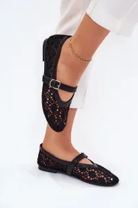 Boto Dierkované baleríny s pásikom čierne Orphali