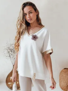 Dámska oversize blúzka SHINE LOVE biela