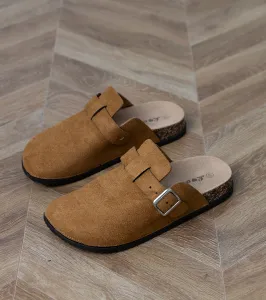Gemre Hnedé šľapky uzavreté na korkovej podrážke Lerins