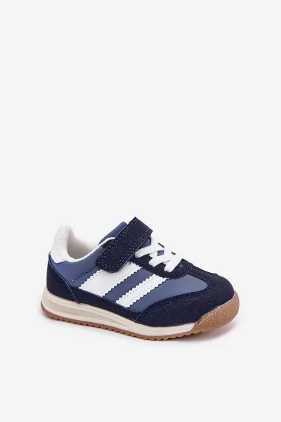 Boto Detské Sneakers Športové Topánky Na Suchý Zips Tmavomodré Viona