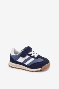 Boto Detské Sneakers Športové Topánky Na Suchý Zips Tmavomodré Viona