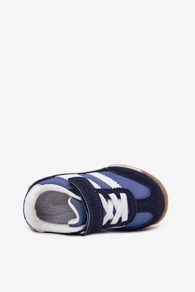 Boto Detské Sneakers Športové Topánky Na Suchý Zips Tmavomodré Viona