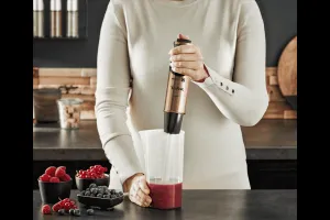 Tyčový mixér Tefal Coppertinto Quickchef HB656G10 Medený/Čierny