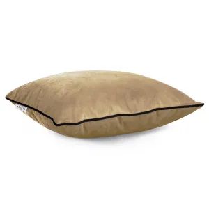 Obliečky na vankúše AmeliaHome Velvet Piping horčicové, veľkosť 45x45