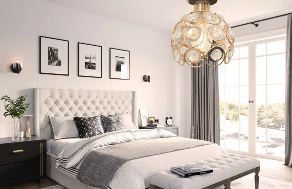 Stropné svietidlo TooLight Loft Crystal II zlaté