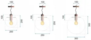 TooLight Stropné svietidlo Lassi 20/25/30 cm ružové