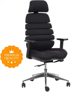 MERCURY Ergonomická kancelárska stolička SPINE čierna, s opierkou hlavy