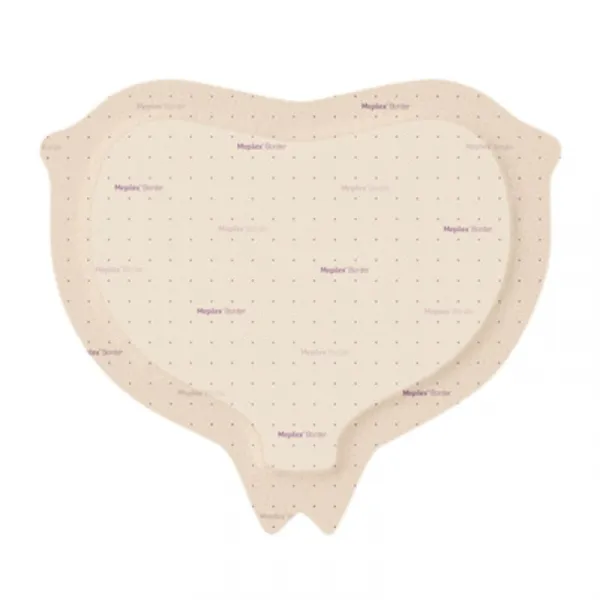 MOLNLYCKE Mepilex Border Sacrum Ag 23x23cm Obväz na použitie okolo krížovej kosti, 5ks TOW020883