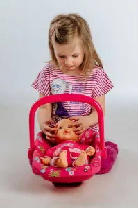 Prenosná sedačka pre bábiky, plast 25x42x34cm v sáčku