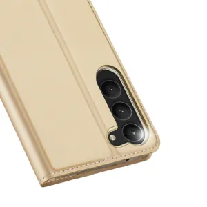 Dux Ducis Skin Pro knižkové kožené puzdro na Samsung Galaxy S23 Plus, zlaté