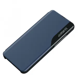 MG Eco Leather View knižkové puzdro na Xiaomi Redmi Note 11 Pro Plus 5G, modré