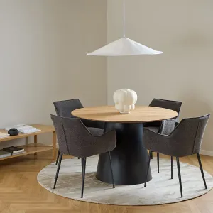 Actona Jídelní stůl Soli 120 cm dub přírodní/černý