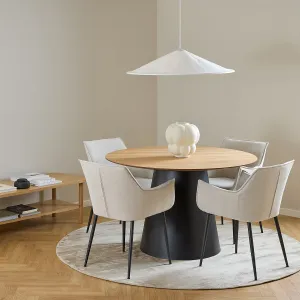 Actona Jídelní stůl Soli 120 cm dub přírodní/černý