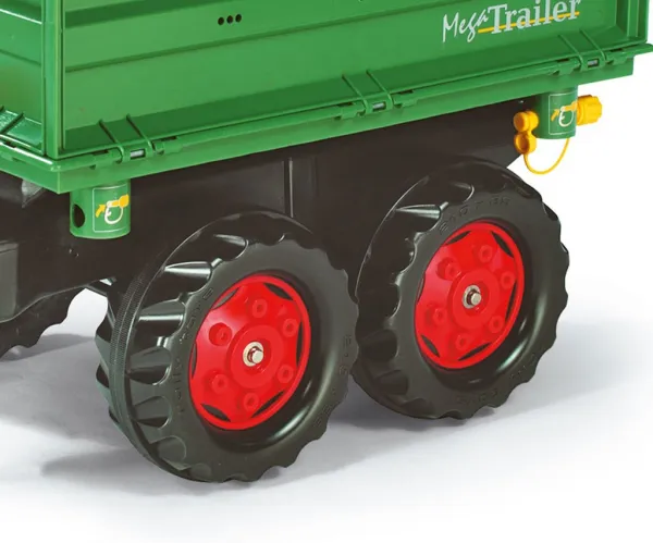 MILLY MALLY Sklápací 2osý traktorový príves Rolly Toys Mega Trailer zelený