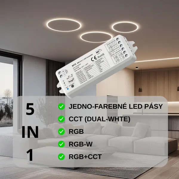 LEDprodukt WIFI LED prijímač 5 in 1 - 2,4GHz Tuya