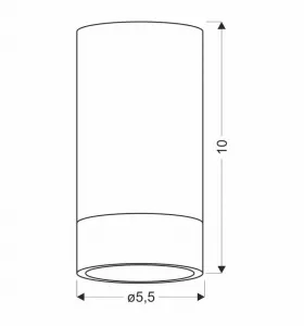 STROPNÉ SVIETIDLO CONTI 1X15W GU10 5,5/10 BIELA+DREVENÁ