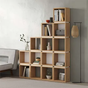 Knižnica Houseland Lofty 4 dub safírový/biely