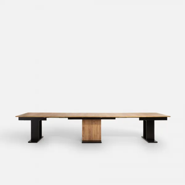 Szynaka Jedálenský rozkladací stôl Venetto 160/410 cm dub Craft zlatý/čierny