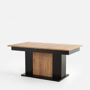 Szynaka Jedálenský rozkladací stôl Venetto 160/410 cm dub Craft zlatý/čierny