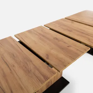 Szynaka Jedálenský rozkladací stôl Venetto 160/410 cm dub Craft zlatý/čierny