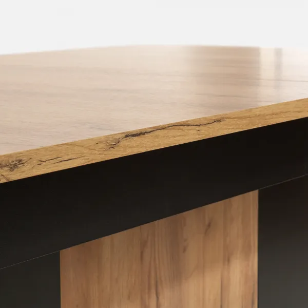 Szynaka Jedálenský rozkladací stôl Venetto 160/410 cm dub Craft zlatý/čierny