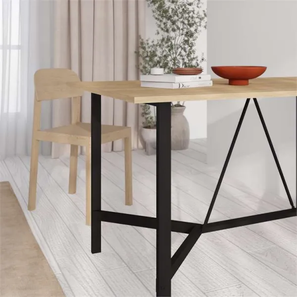 Jedálenský stôl Houseland Dalma 140 cm dub safírový