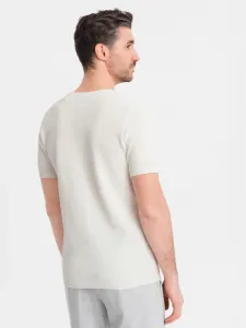 Trendy pánske tričko s krátkym rukávom- biele
