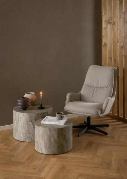 Actona Otočné kreslo Bosley relaxačné béžové/čierne II