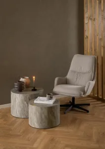 Actona Otočné kreslo Bosley relaxačné béžové/čierne II