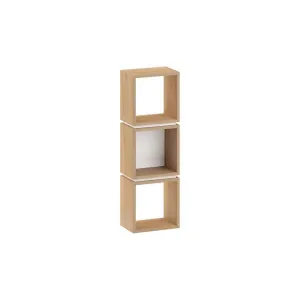 Knižnica Houseland Lofty 3 dub zafírový/biela