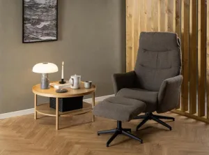 Actona Polohovacie kreslo s podnožkou London taupe