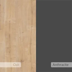 Nástenný vešiak Houseland Eleva dub safírový/antracitovo sivý
