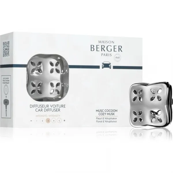 Maison Berger Paris Cosy Silver + Cozy Musk vôňa do auta clip 1 ks