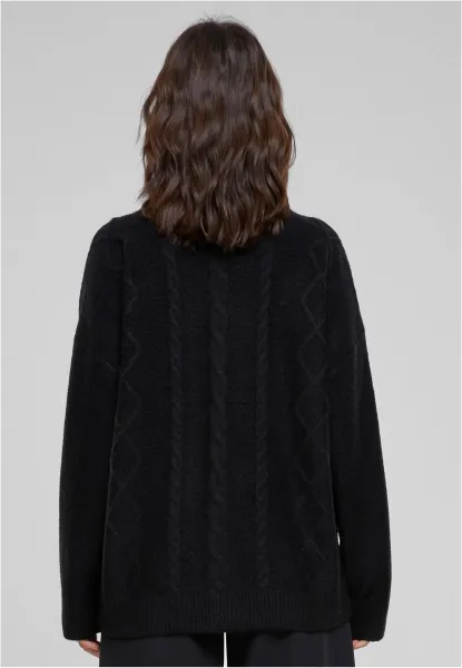 Women's knitted cardigan black