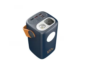 Powerbanka pre notebooky a outdoor 60 000 mAh, 100W + 30W PD, silné LED svetlo, čierna