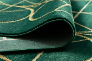Koberec EMERALD exkluzívny 1010 glamour, styl kruhy fľaľkovo zelený / zlatý