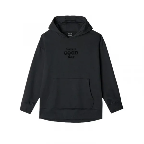 Dievčenská mikina s kapucňou 4F JUNIOR SWEATSHIRT-JWAW24TSWSF1218-20S-DEEP BLACK