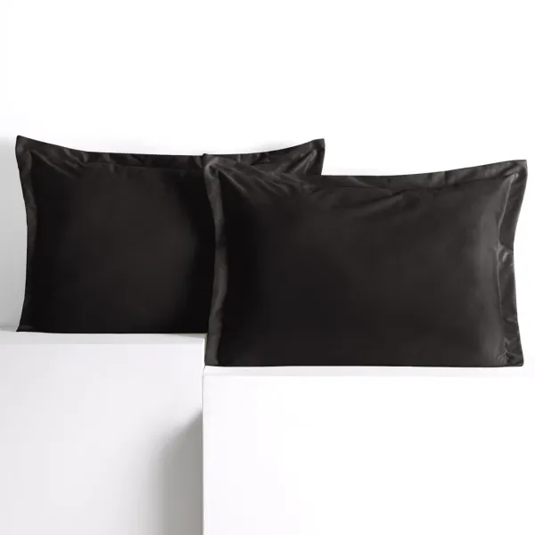 Obliečky na vankúše AmeliaHome Velvet Side Si čierne, veľkosť 50x70