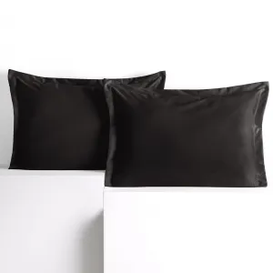 Obliečky na vankúše AmeliaHome Velvet Side Si čierne, veľkosť 50x70