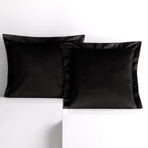 Obliečky na vankúše AmeliaHome Velvet Side čierne, veľkosť 45x45