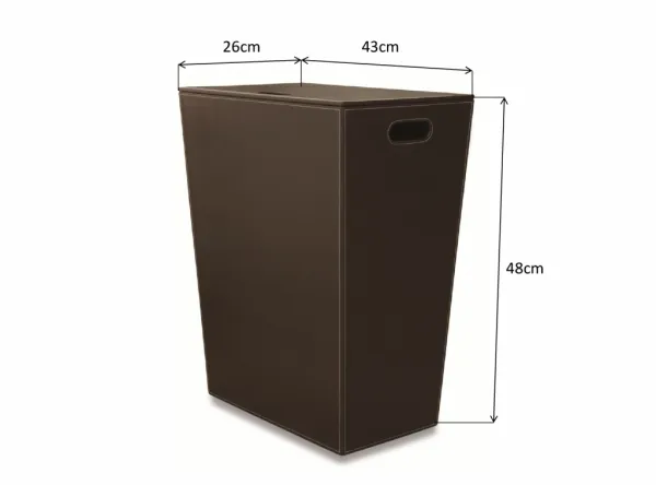 SAPHO - ECO PELLE kôš na prádlo 43x48x26cm, hnedá 2462DB