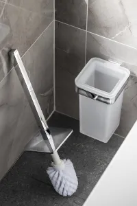SAMOA WC kefa závesná, chróm/mliečne sklo A83313