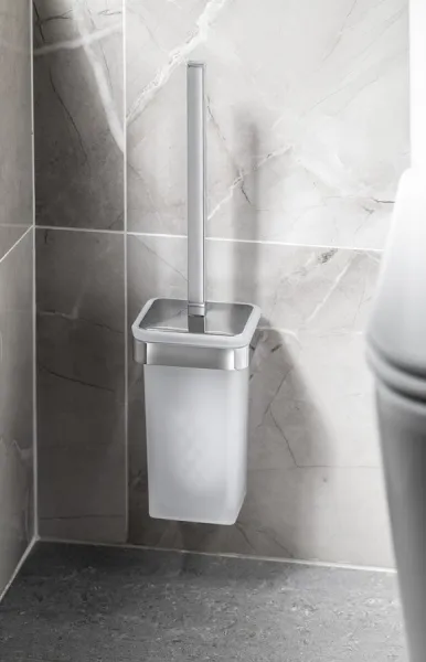 SAMOA WC kefa závesná, chróm/mliečne sklo A83313