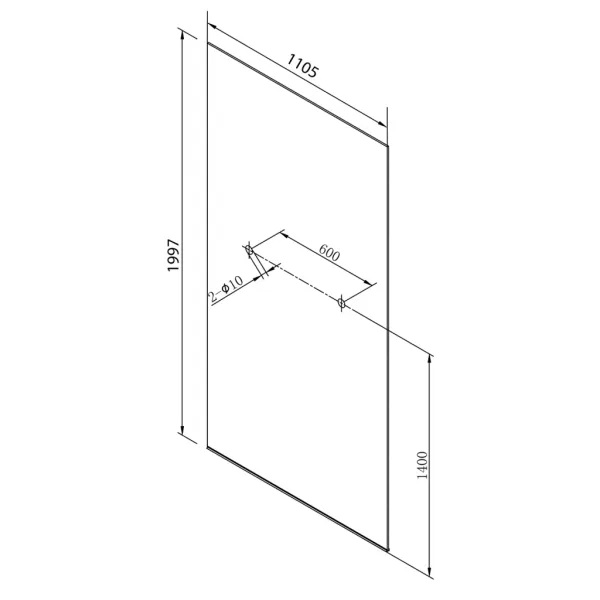 Polysan Architex Line stena sprchového kúta walk -in 110.5 cm /sklo priehľadné AL2243-D