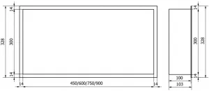 MEXEN - X-Wall-R modul pre vstavanie do steny 45 x 30, biela 1920453010