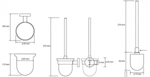 HOPA - WC kefa, miska sklo, 95×360×140 mm - Farba - Hematit KDBE159113017